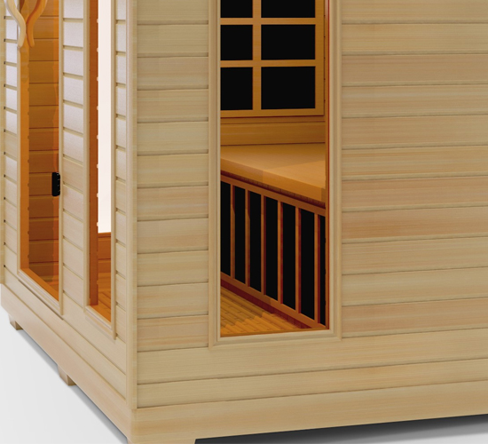 Medical Saunas 6 give durable natural red cedar construction